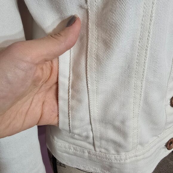 NWOT CiSono white denim jacket - Picture 6 of 11